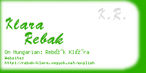 klara rebak business card